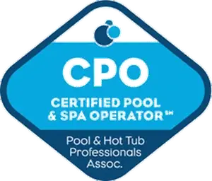 cpo-certified-pool-operator-badge-swimreadywebp - SWIMREADY Pool Service - SWIMREADY Pool Service CPO Certified Pool & Spa Operator badge from the Pool & Hot Tub Professionals Association (PHOT logo included).